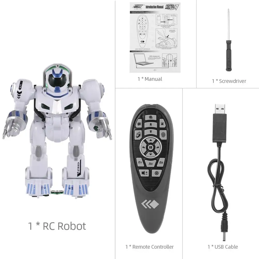 

Remote Control Robot Children's Toy RC Robot Will Sing Dance Action Figure Gesture Sensor Robot for Kids Gift