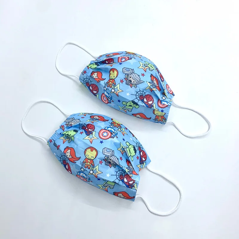 Маски одноразовые детские из мультфильма Disney принт Человека-паука 50 шт. | Красота