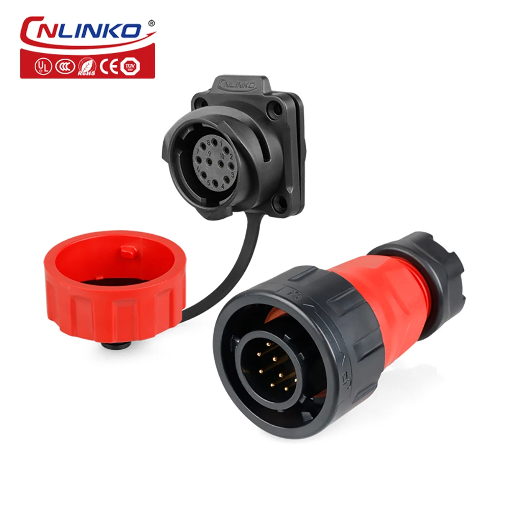 

Cnlinko Industry Waterproof m24 Aviation Connector Adapter IP68 10 Pin Male & Female Wire Panel Circular Plug Socket Connector