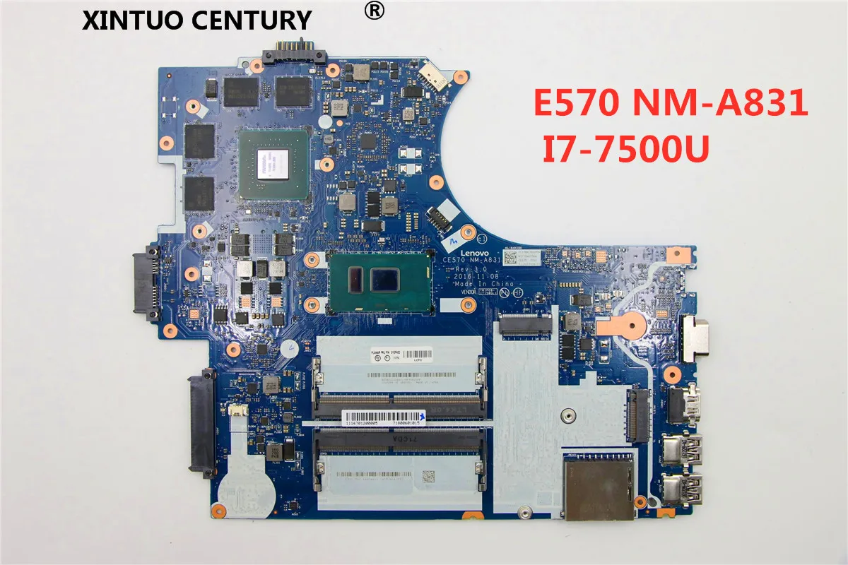 NM A831 для Lenovo E570 CE570 15 6 inc i7 7500U 2 7 ГГц GTX950M DDR4 Материнская плата ноутбука тесты работы