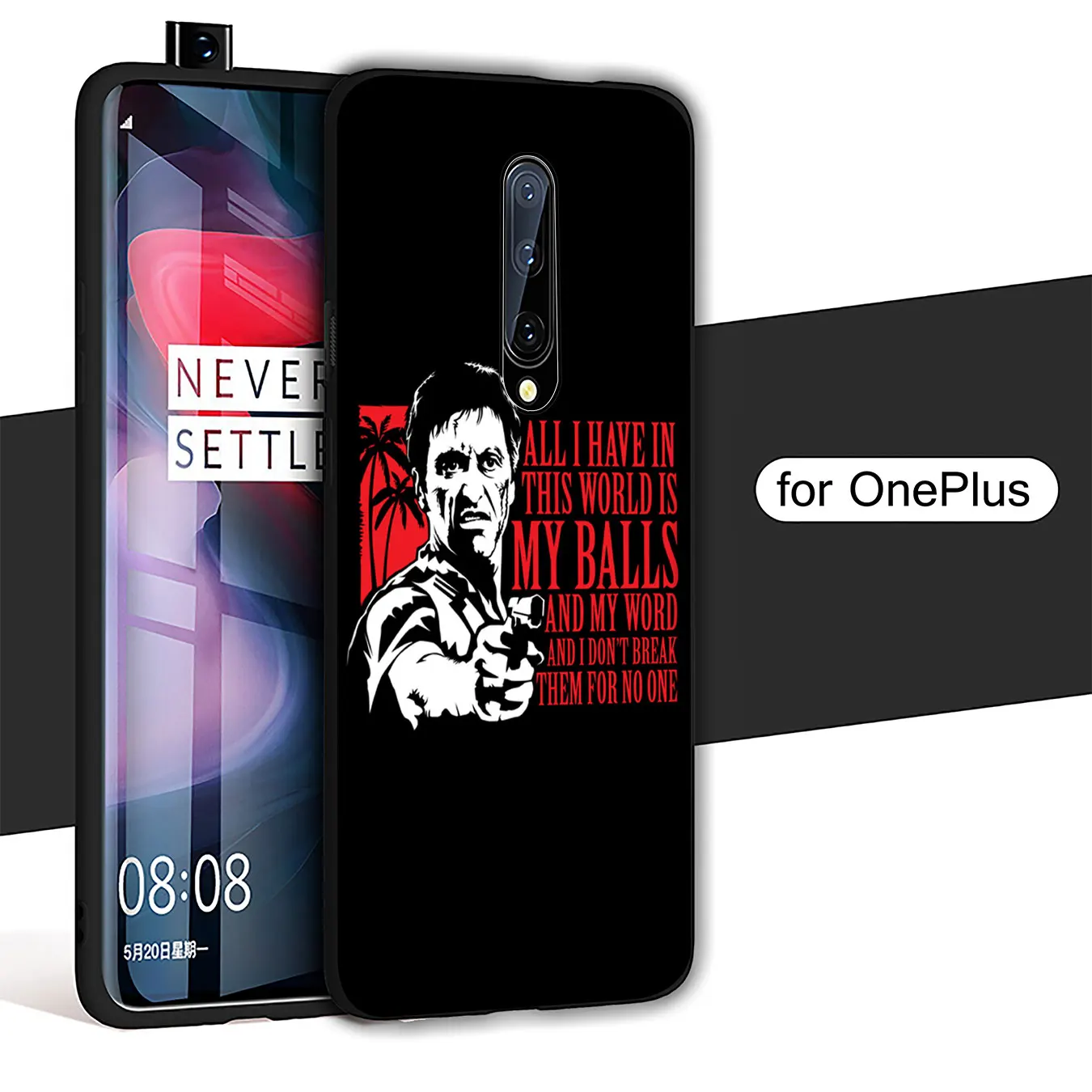 Scarface Tony Montana Luxury High-end Protector Soft Silicone Phone Case for Oneplus 7T 7 Pro 6 6T 5 5T Cover One Plus |