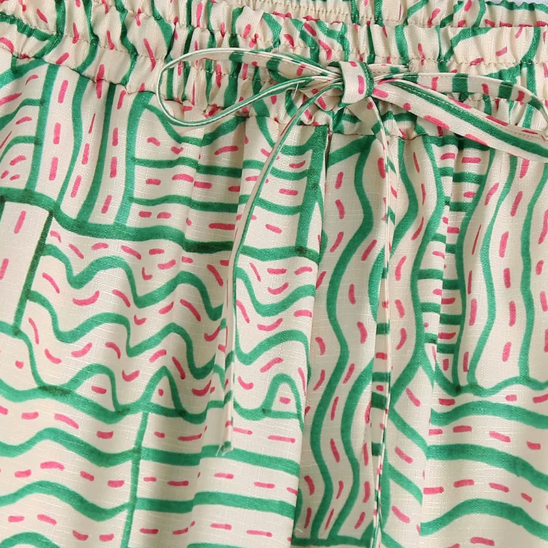 

TRAF Women Pants Line Print Drawstring Elastic Tie Pants Line Print Drawstring Elastic Tiestre Pants ZaWoman 2021 For Summer