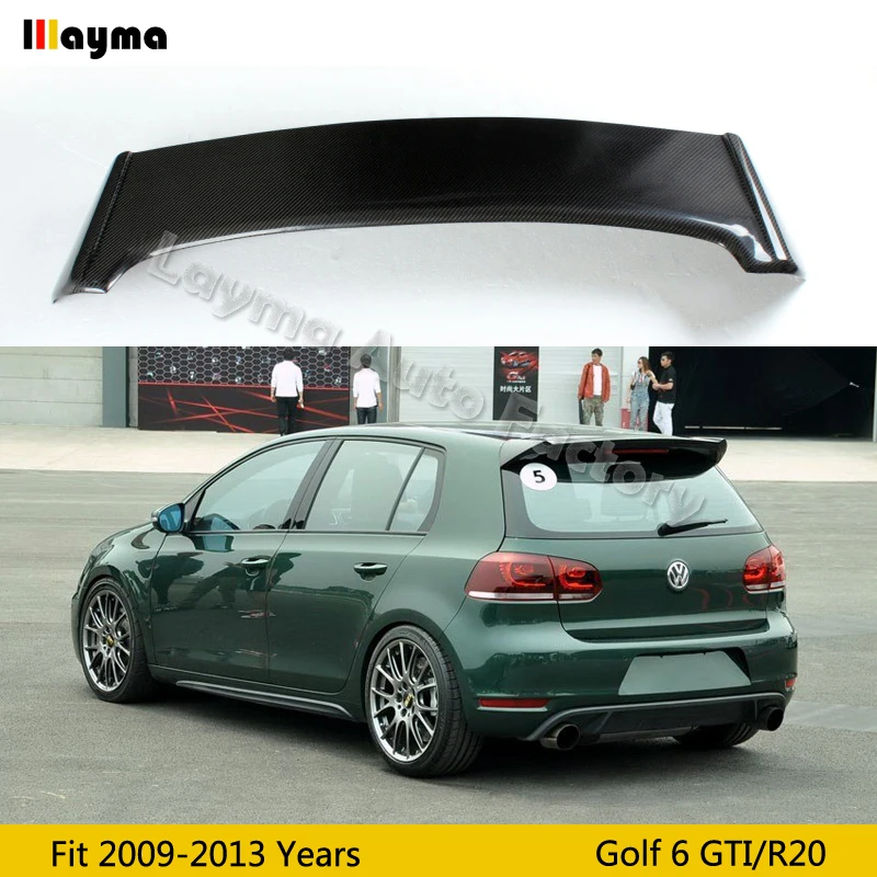 

OSIR Style Carbon Fiber roof wing spoiler For VW Golf VI MK6 Car rear trunk spoiler 2009 2010 2011 2012 2013 only fit GTI & R20