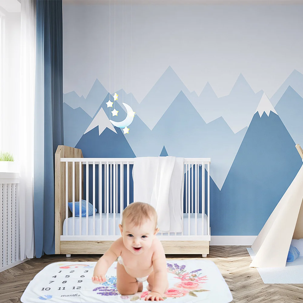 

Milestone Blanket Newborn Photography Background Blanket Baby Shower Props