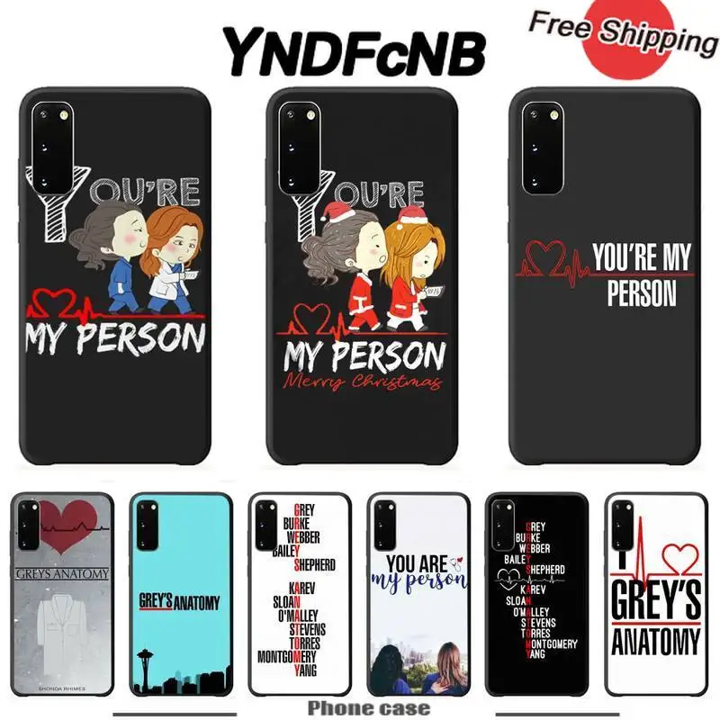 YNDFCNB You Are My Person Роскошный чехол для телефона Samsung Galaxy S 7 8 9 10 20 Plus Ultra Note8 мягкий