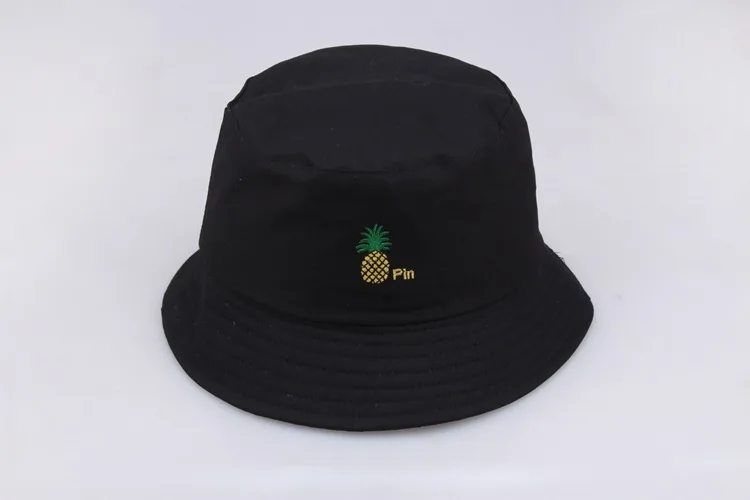 Вышивка фруктов клубника дерево ананаса Панама хлопковая рыболовная шляпа