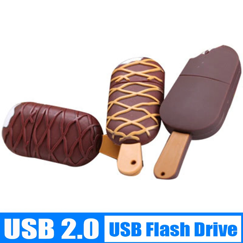 Флеш накопитель USB 128 в виде мороженого ГБ 64 32 16 8 4 Гб 2 0|USB флэш-накопители| |