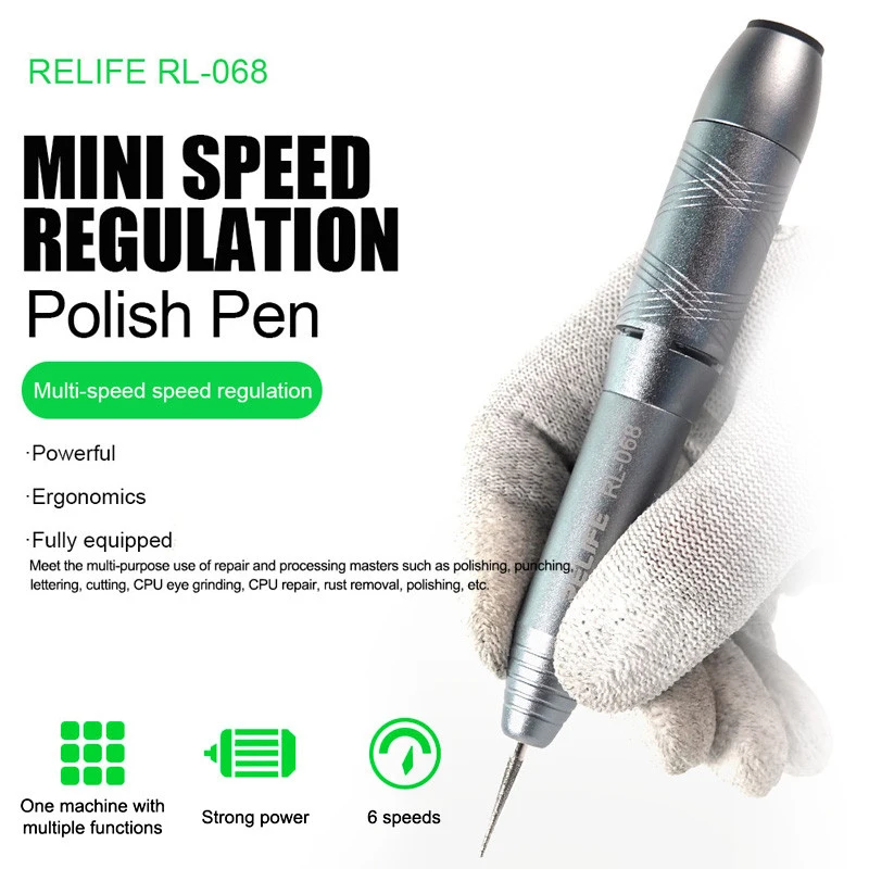 

Ручка для полировки RELIFE Mini, 6 скоростей, регулировка мощности для процессора, материнской платы, экрана, резьбы по дереву, ремонт гравировки