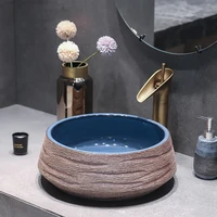 antique above counter basin round ceramic art washbasin bathroom retro wash basin single basin household