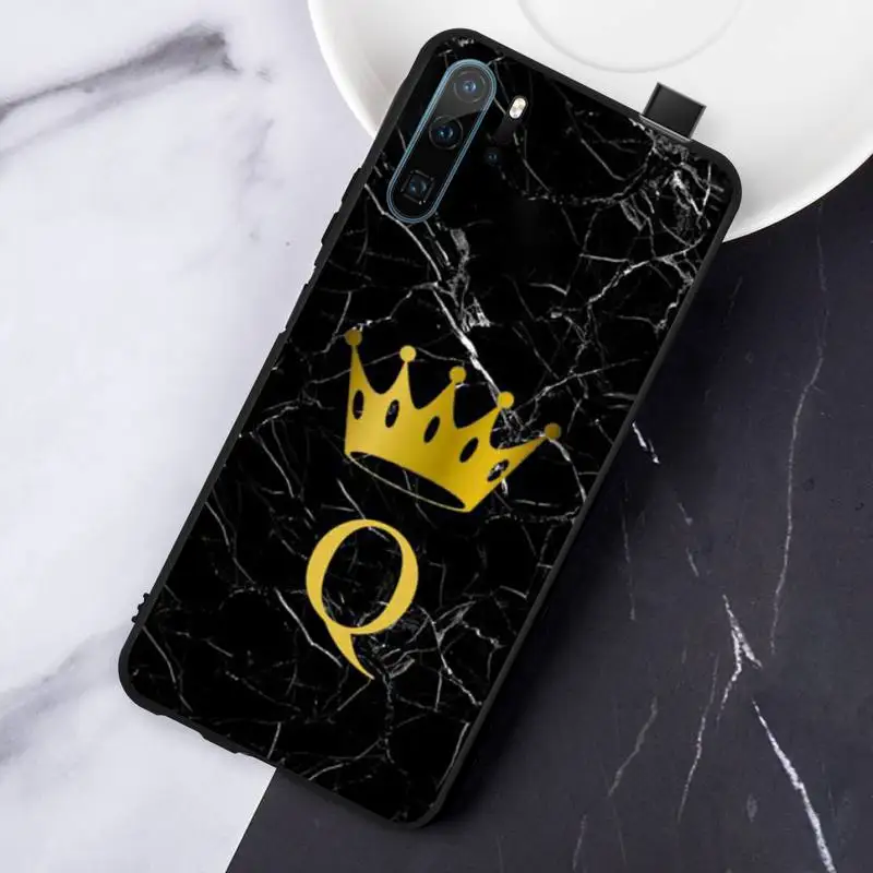 

letter design Marble black art Phone Case For Huawei honor Mate P 10 20 30 40 Pro 10i 9 10 20 8 x Lite