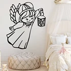 Хит продаж, наклейки на стену с изображением мультяшных ангелов, настенные наклейки из ПВХ для детской комнаты, гостиной, домашний декор, водонепроницаемые наклейки на стену