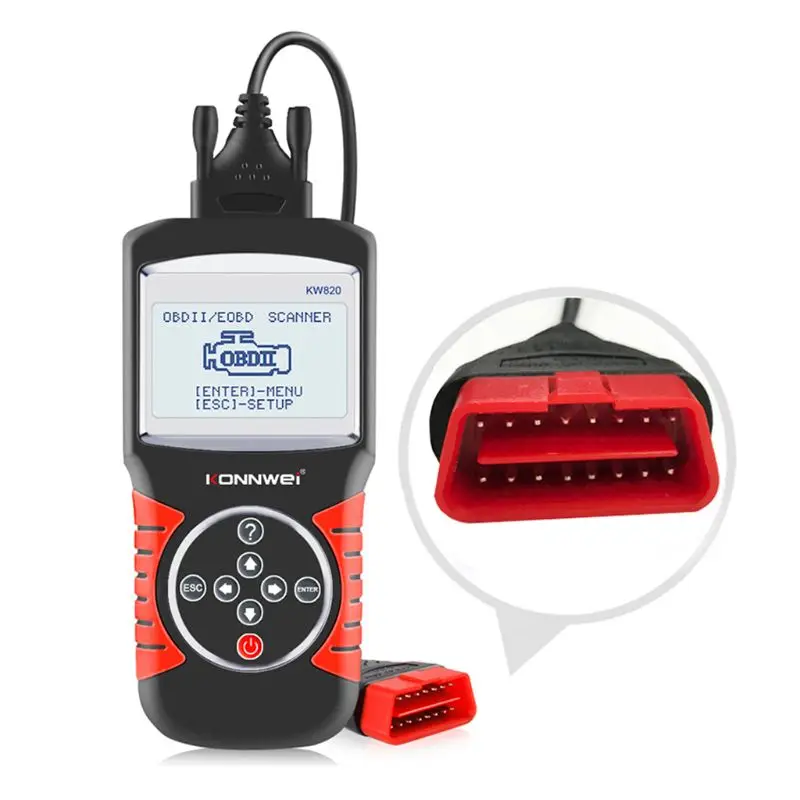 Автомобильный сканер KW820 многоязычный диагностический инструмент OBDII EOBD