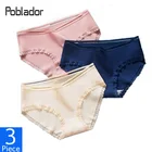Poblador 3 шт.лот сексуальные женские трусики с изображениями героев из мультиков хип лифт выдалбливают плавки на талии средней высоты Женская Удобная воздухопроницаемая обувь; Однотонная женская нижнее белье