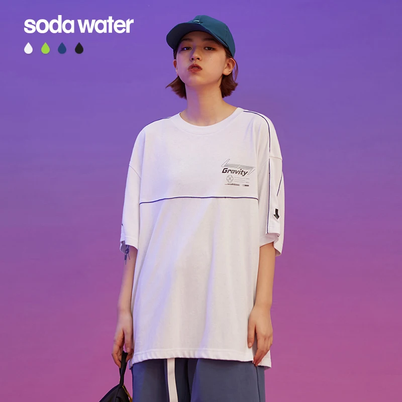 SODAWATER/футболка из 100% хлопка для девочек уличная одежда Camiseta Hombre футболка Homme