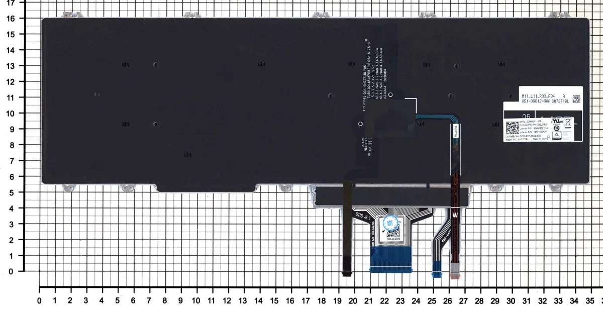 Клавиатура для Dell Precision 7520 7530 7720 7730 E7530 M3520 M7520 M7530 черная без рамки с подсветкой |