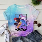 Женская футболка SK8 С Принтом Бесконечности Аниме Манга топ с принтом тай-дай женская футболка с коротким рукавом повседневные футболки с аниме