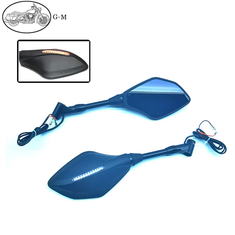 Best دراجة نارية مرآة الرؤية الخلفية الدراجات مجموعة واسعة البصر الخلفي عاكس الرؤية الخلفية قابل للتعديل سكوتر E الدراجة اليسار الأيمن مرآة ضوء