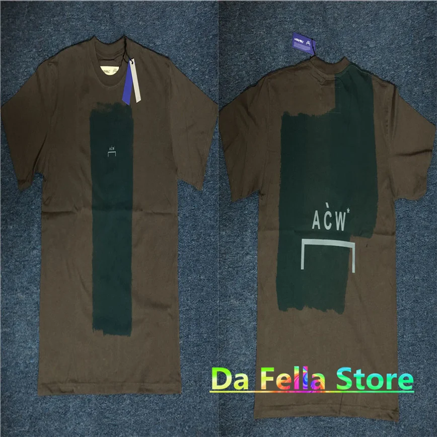 

Футболка азиатского размера с изображением холодной стены, футболка с рисунком зеленых чернил, с изображением холодной стены, верхняя одеж...