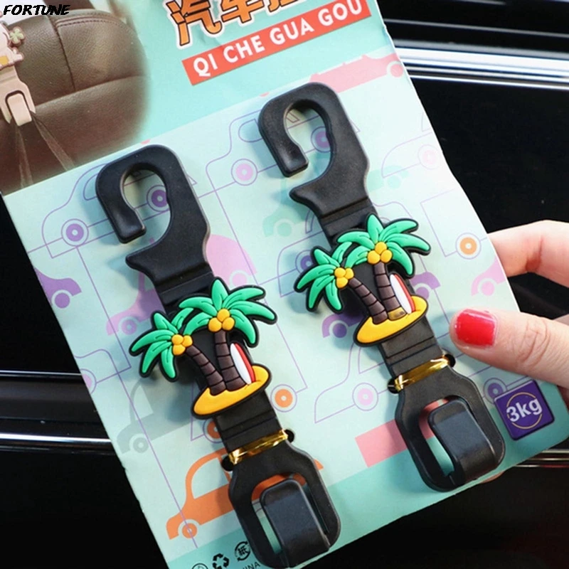 

2pcs/set Cartoon Car Seat Backhook Hangers Organizer Universal Headrest Mount Storage Multistyle For Auto Interior Decor