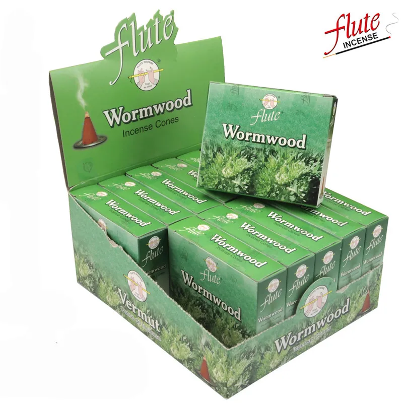 Wormwood Флейта 120 шт./кор. мульти-Стиль индийские Ладан конус дезодорант Защита окружающей среды ароматизатор Цветной дыма ароматизатор для дома - Аромат: Wormwood