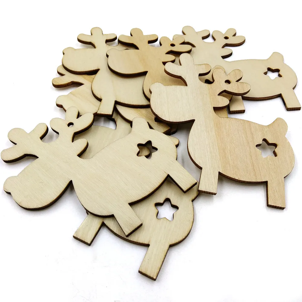 10 шт. рождественские олени деревянные украшения Рождественская елка навесной