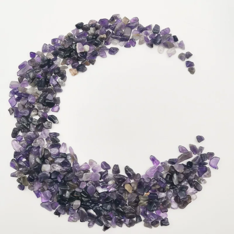 300 г натуральный аметист гравий образец камня с украшением в виде кристаллов