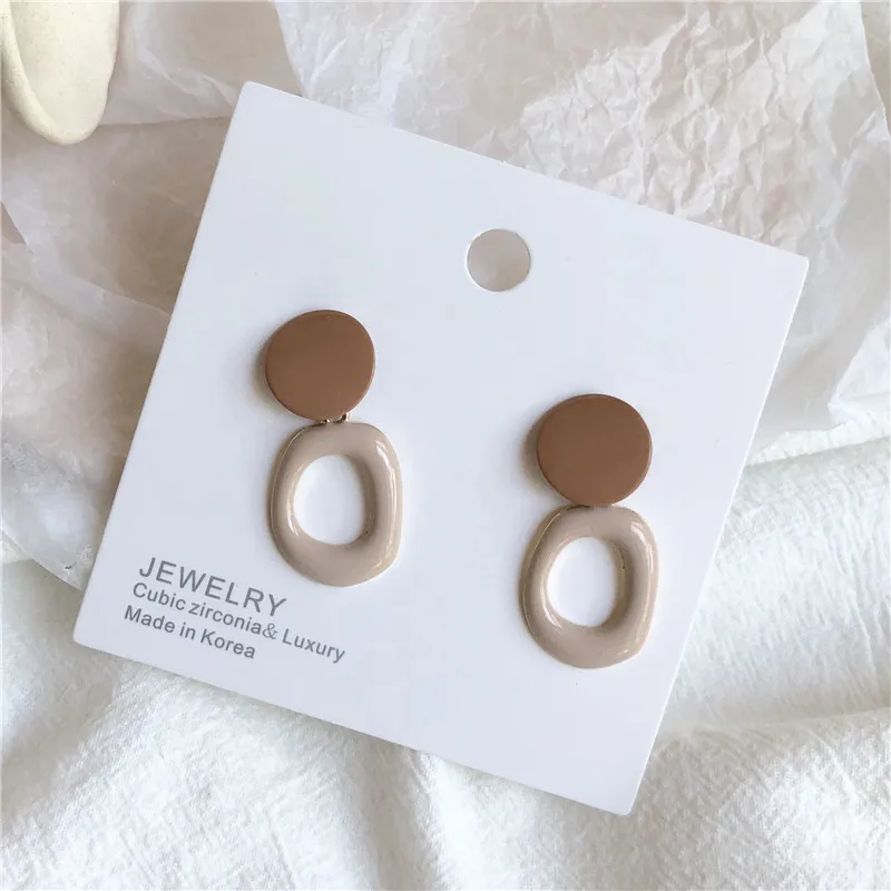 Металлические геометрические серьги Yangliujia в виде Джокера романтичные для