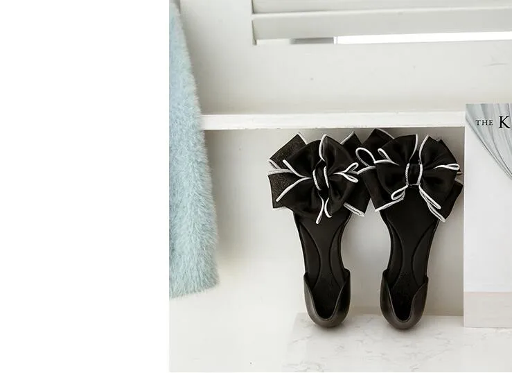 BEYARNE Модные женские милые туфли с большой бабочкой, прозрачная обувь открытый носок; женская летняя обувь; обувь на плоской подошве дождь, сандалии женская летняя обувь для путешествий пляжные сандалии