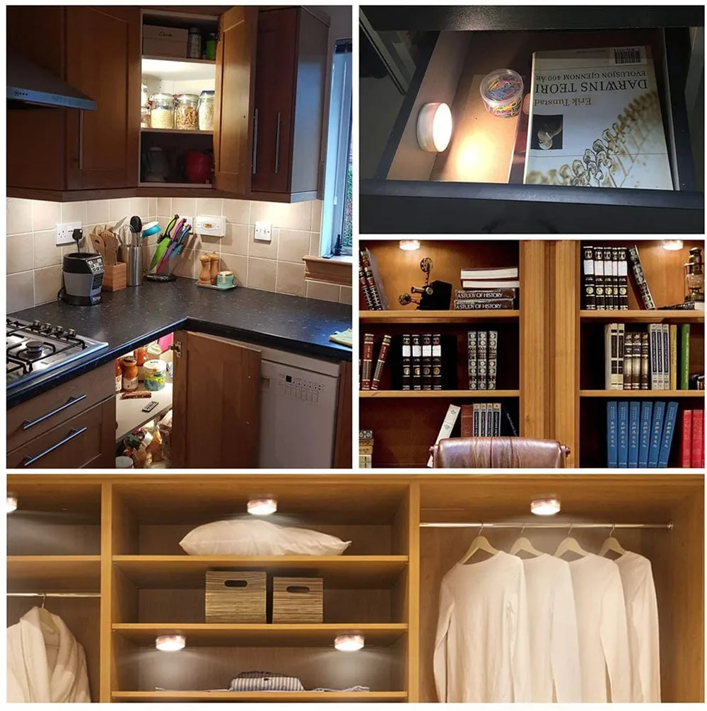 

10Pcs Infrared Motion Sensor LED Night Light Emergency Detector Closet cabinet light Auto On/Off Wall Lamp for Stairs Hallway