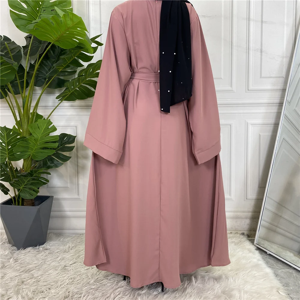 Платье Nida однотонное свободное с рукавами в Дубае Великобритании скромное