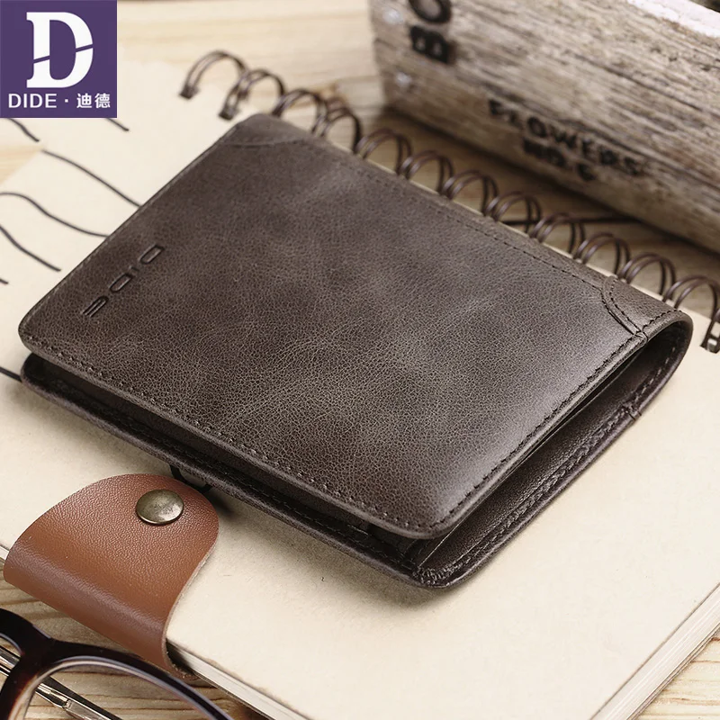 DIDE 2020 тонкий мужской кошелек из натуральной кожи кошельки для мужчин с