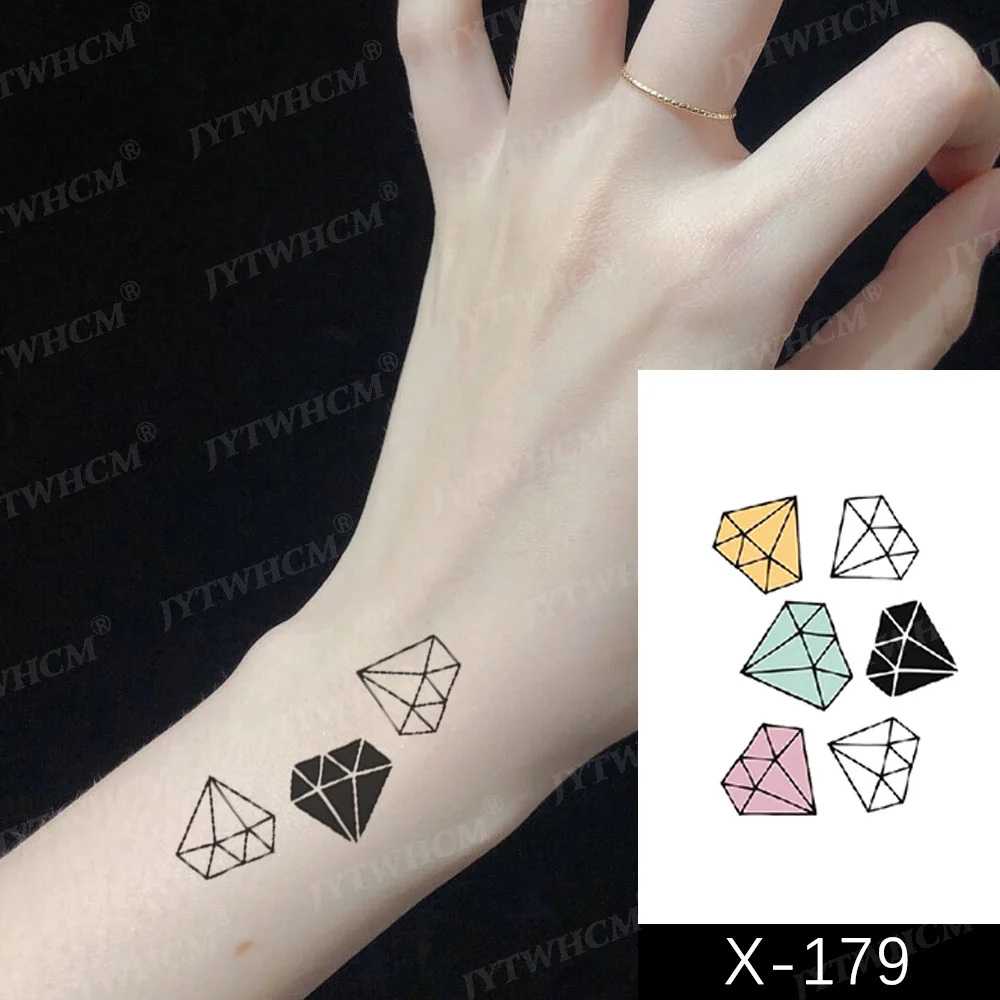 Временная татуировка для женщин маленькая Сексуальная звезда лист черная