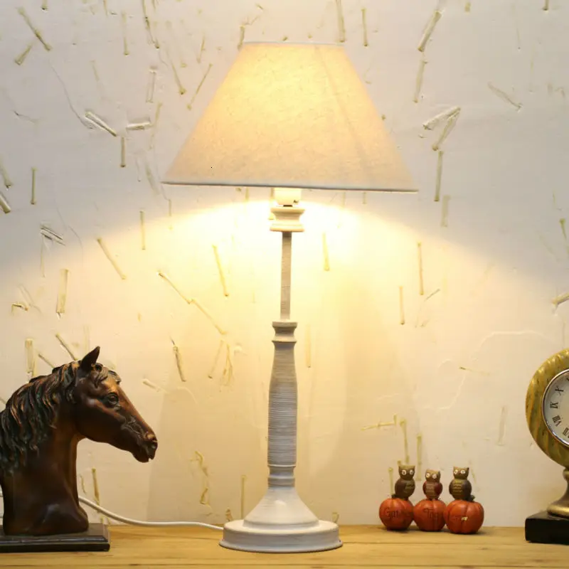Простой дизайн тканевая настольная лампа для учебы декоративный дом|Настольные