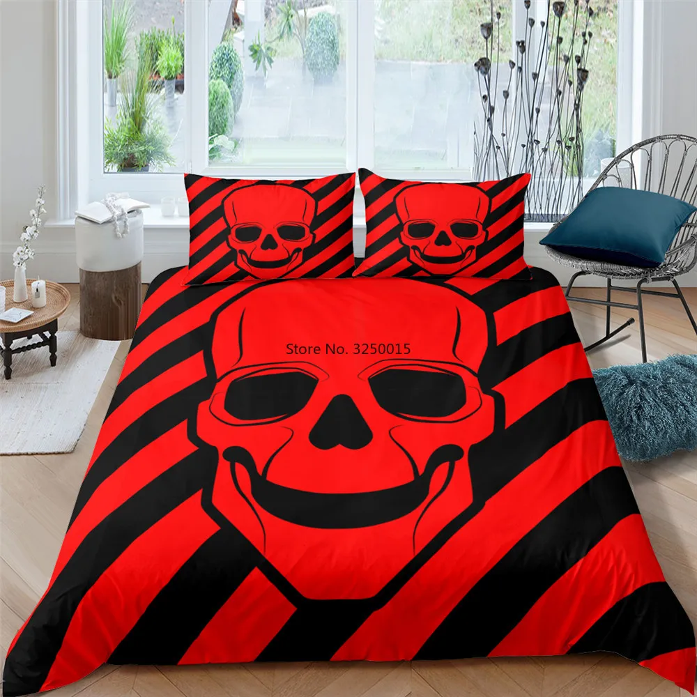 

3D Beauty Skull Bedding Set Printed Duvet Cover Single Double Full Queen King Size Comforter Cover Quilt Cover With Pillowcase
