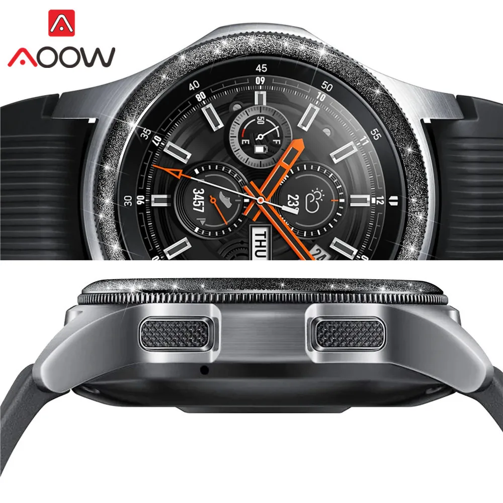Ободок кольцо стиль для samsung Galaxy Watch 46 мм клейкая крышка против царапин Нержавеющая сталь защита аксессуары для шестерни S3