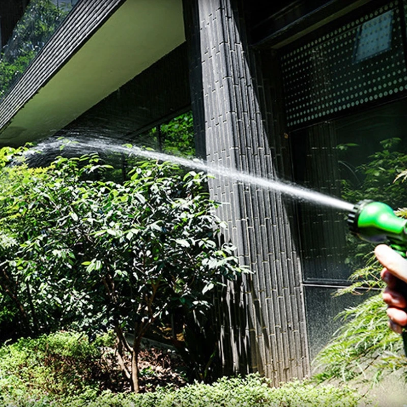 

3/4" Brass Fitting Water Hose 10 Patterns Spray Nozzle Flexible Strong Expandable Solid Brass Connectors Garden Hose