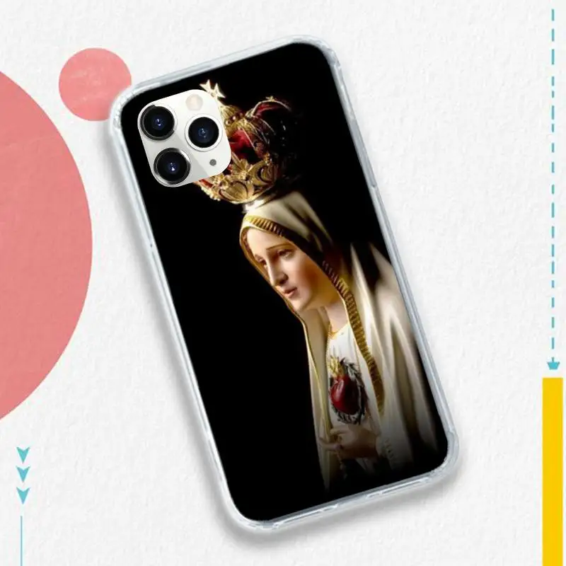 

Bless Virgin Mary retro art Phone Case for iPhone 11 12 pro XS MAX 8 7 6 6S Plus X 5S SE 2020 XR