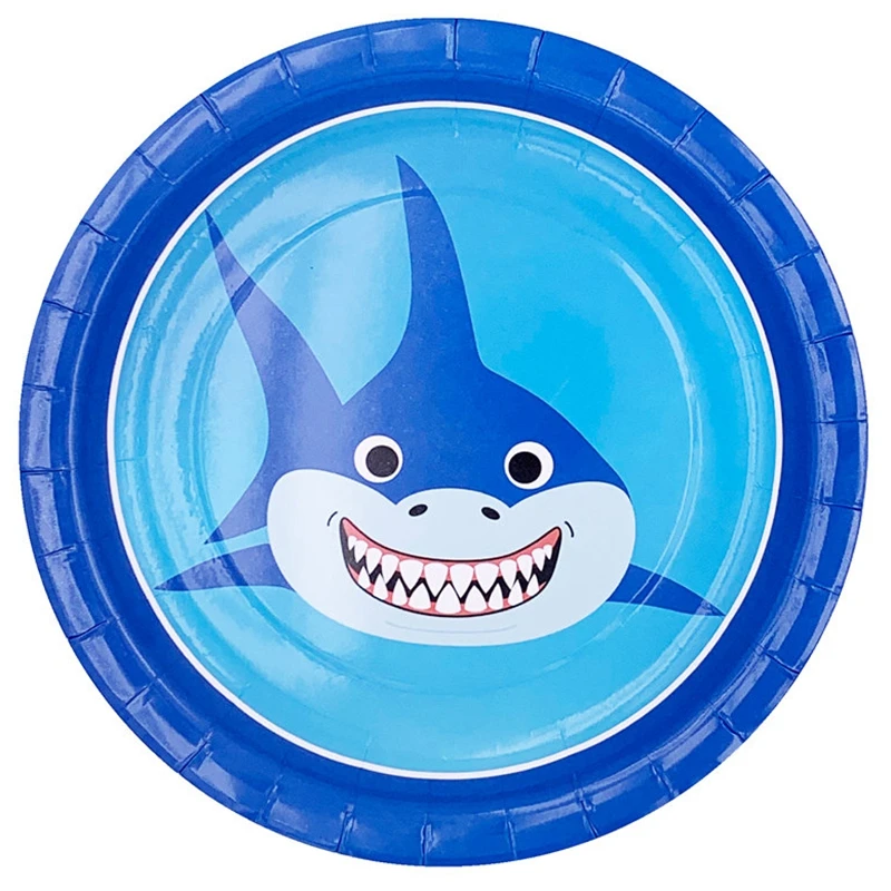 Морская жизнь голубая рыба Кит Акула 1-я детская тарелка для душа океанская
