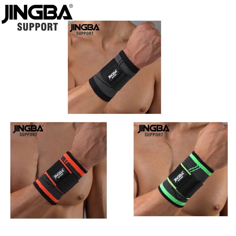 JINGBA Поддержка 3D плетение под давлением ремни фитнес-браслет Crossfit тренажерный зал