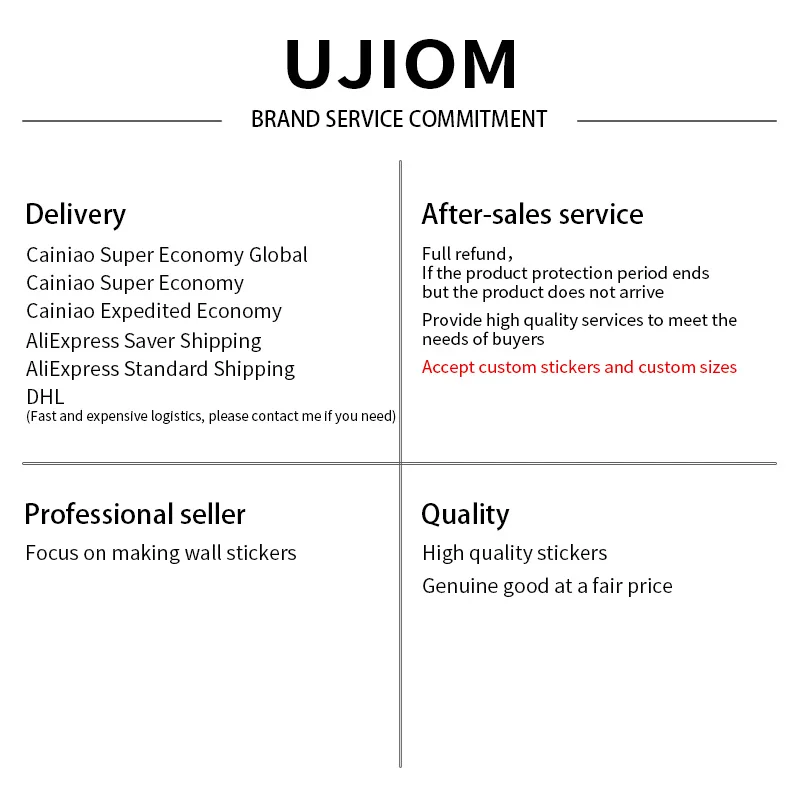 

UJIOM Lovely Cat Home Bedroom Living Room Decor Waterproof Wall Stickers Bathroom Kitchen Decor Poster Vinyl Wallpaper Decal
