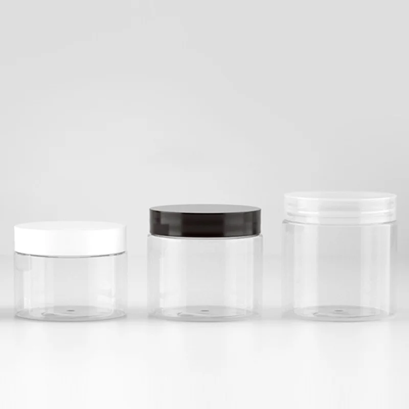 150g 200g 250g X 40 прозрачные пустые, для косметического крема бутылки Прозрачная PET защитная плёнка для Jar Контейнер для упаковки косметики, уход за кожей, горшки олова