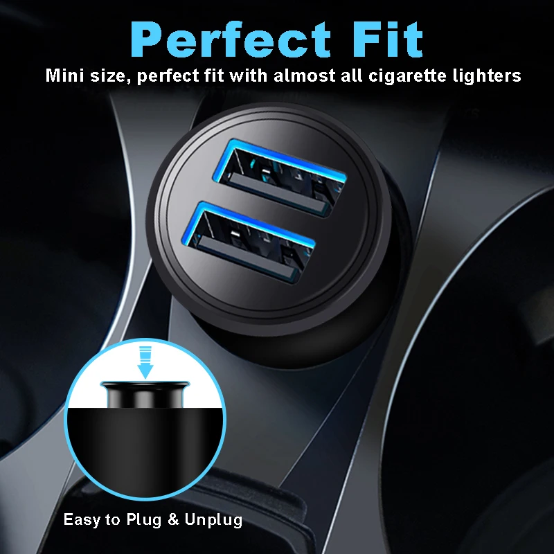 Автомобильное зарядное устройство Quick Charge 3 0 с двумя USB-портами прикуриватель