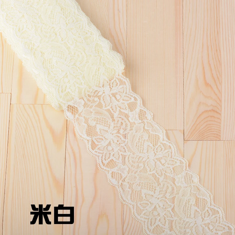 Эластичная кружевная лента для рукоделия 8 см | Дом и сад