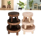 Стул из цельной древесины, держатель для цветочного горшка, женское основание, дисплей стул-подставка, украшение для дома и сада