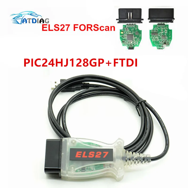 Микрочип ELS27 FORScan PIC24HJ128GP + FTDI для Ford ord M azda разработанный на ELM327 & J2534 ELS 27|Кабели и