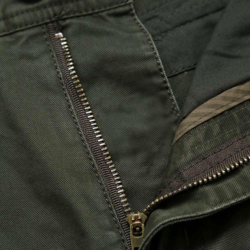 

Plus Size Men Overalls Solid Color Multi-pocket Straight Cargo Pants Trousers