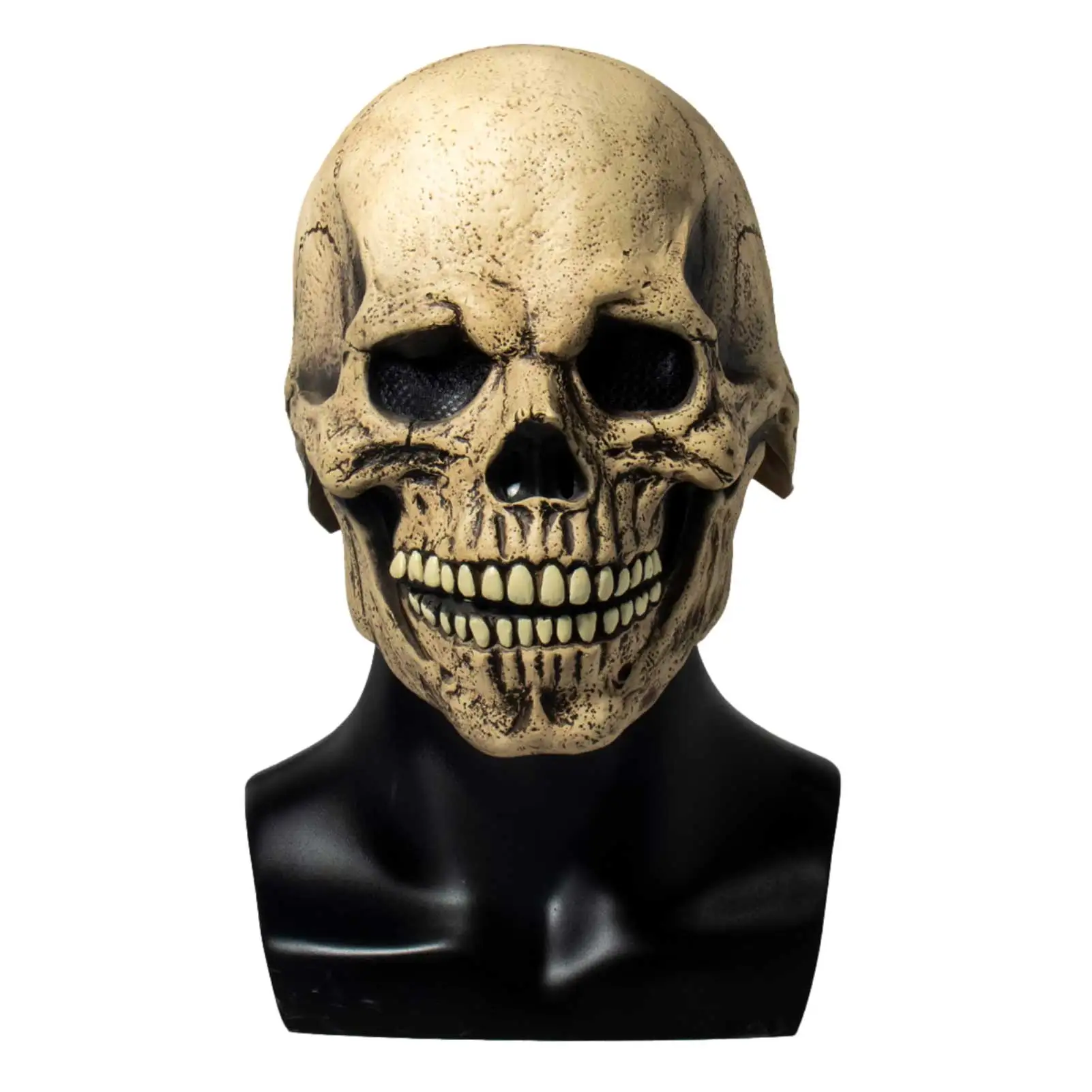 

Halloween Skull Face Cover Movable Mouth Halloween Haunted Headgear Horror Skull Mask Cosplay Scary Skeleton Latex Masks Helmet