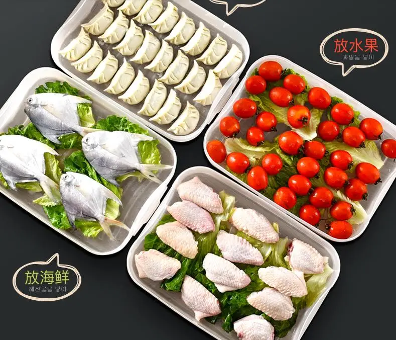 

Plastic Refrigerator Fresh-keeping Dumpling Storage Box1-4 Layers Portable Stackable Dumpling Container Holder Organizer