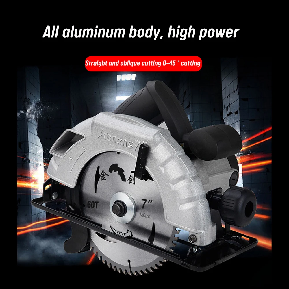 Мини-пила циркулярная 7 дюймов 1650 Вт плотничьи инструменты для работы с деревом |