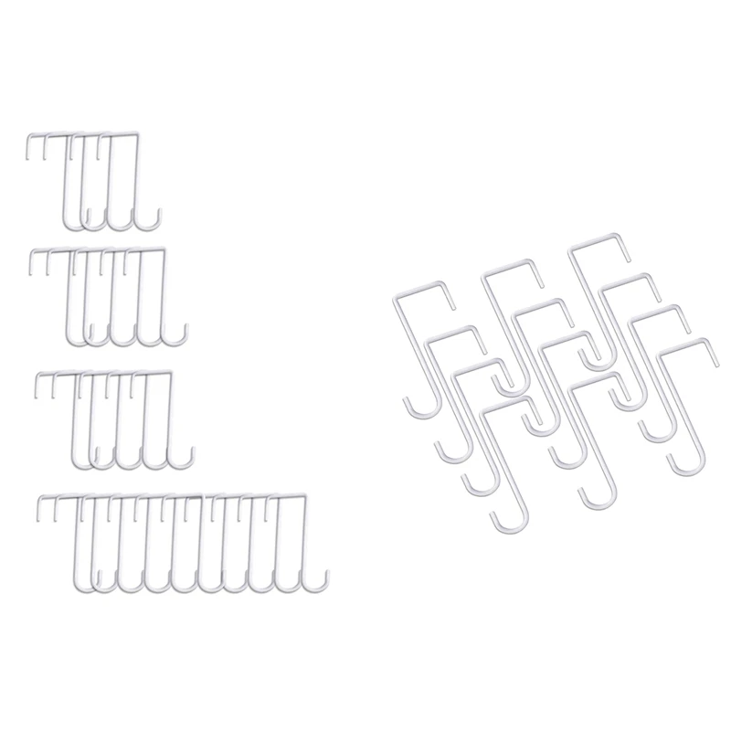 

metal Fence Hooks, 2x6 Inches Patio Hooks, White Powder Coated Steel Fence Hooks Hangers for Hanging Plants